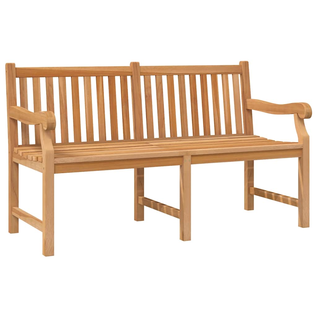 Vidaxl Ławka Ogrodowa, 150 Cm, Lite Drewno Tekowe