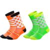 1 Pair Asymmetric Pattern Cycling Socks Breathable Bicycle Sock Middle Tube Sports Socks  Basketball