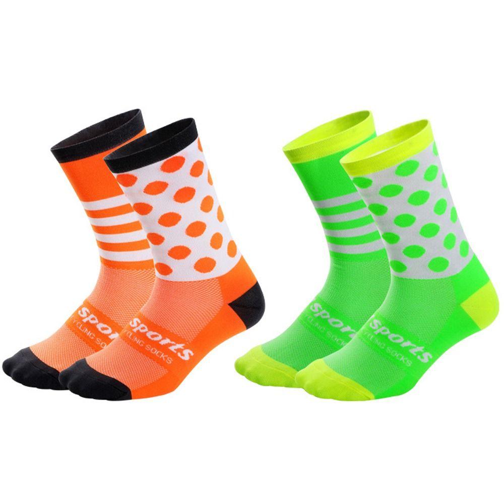 1 Pair Asymmetric Pattern Cycling Socks Breathable Bicycle Sock Middle Tube Sports Socks  Basketball