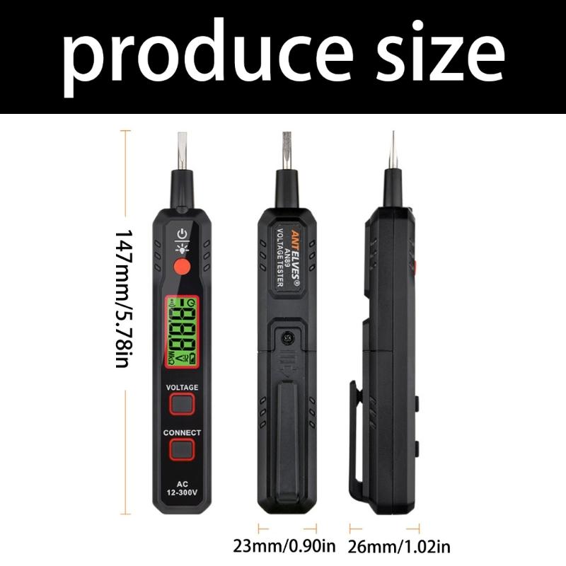 Spannungsprüfer, Berührungsloser Spannungsprüfer, Elektrischer Tester, AC12V-1000V Digitaler Summer-Alarm, Spannungsfühler