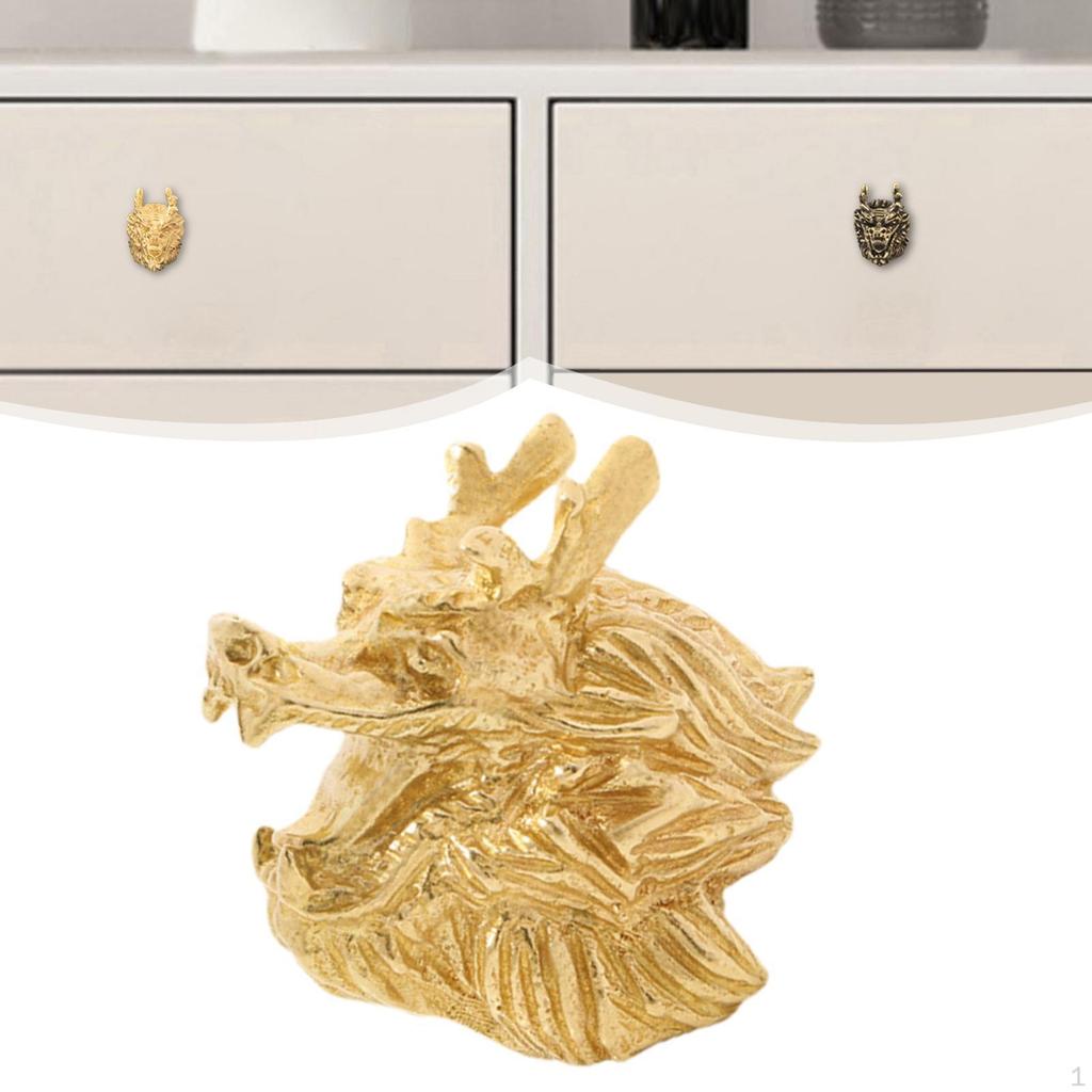Cabinet Knob Pull Dresser Decorative Dragon Brass Home Furniture Handle for Dressers