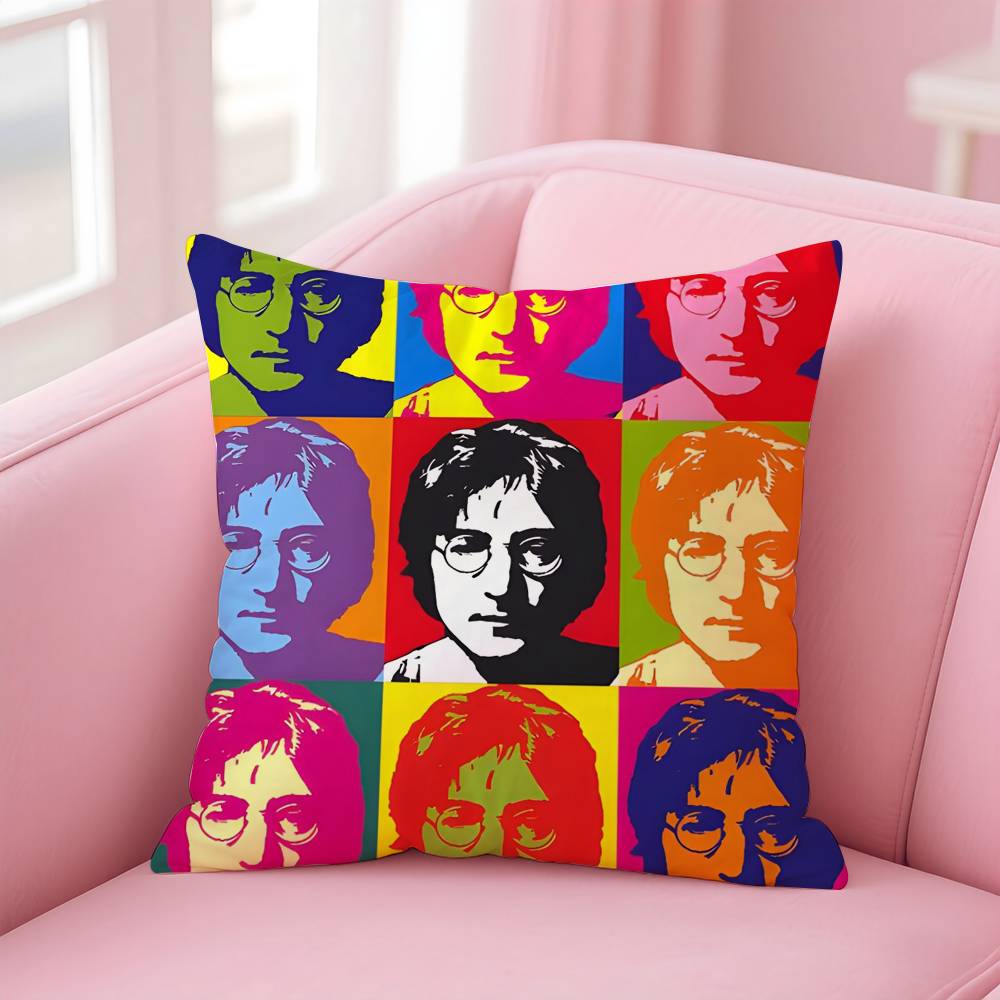 

A-Andy W-Warhol Art Pillow Case Anti-dustmite Pillow Invisible zipper silky short plush Sofa cushion cover 16x16Inch