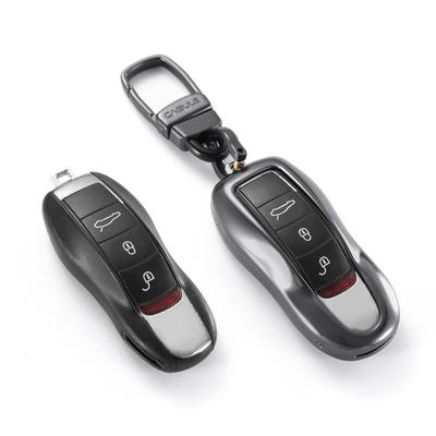 Top Aluminum Alloy Car Key Case For Porsche Panamera Cayenne Macan 911 Carrera 718 Boxster Fashion Auto Smart Key Accessories