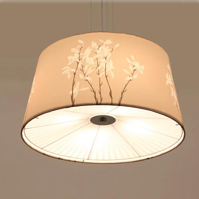 living dinning European nordic hanging light lamp droplight modern simple hanging light lamp with Textile fabric chandelier