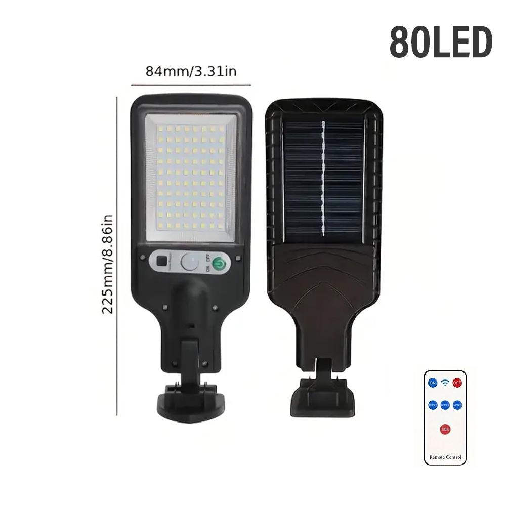 Solar Smart Light, Motion-Sensing Streetlight, Ultra-Bright Floodlight 3 Function Modes, Semi-Recessed Installation