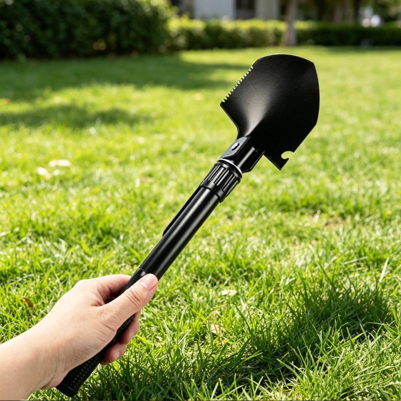 Foldable Multifunctional Engineer Shovel Thickened Outdoor Camping Tool Easy To Carry