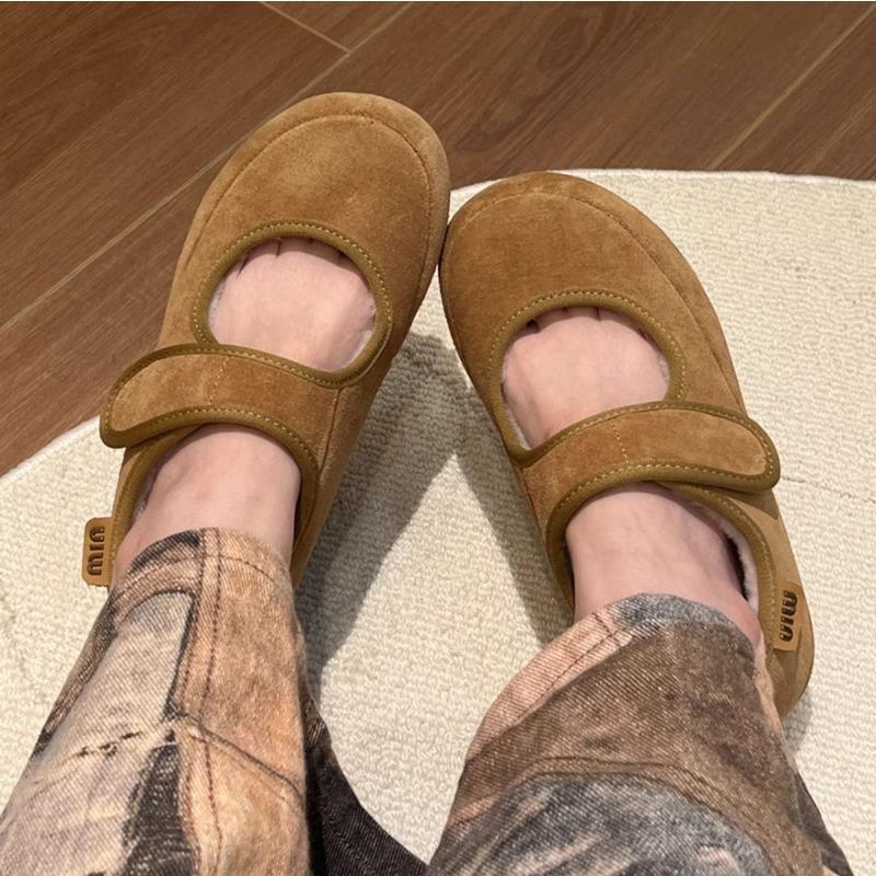 

Туфли Мэри Джейн на липучке женские осенне-зимние бархатные теплые пушистые туфли на платформе повседневные хлопковые туфли женские 35