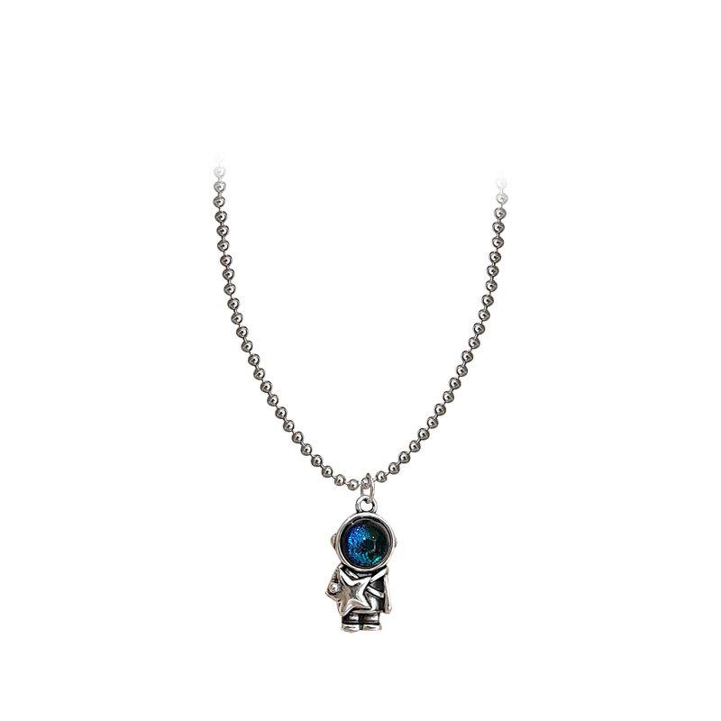 

Ожерелье «Астронавт» в стиле тяжелой промышленности, цепочка с круглыми бусинами, ожерелье «Астронавт» для мужчин и женщин, летний тренд