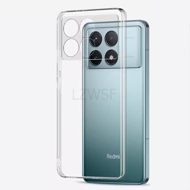 Simple Slim Soft TPU Clear Transparent Phone Case On For Xiaomi Poco F6 Pro PocoF6 Pro G Cover Fundas Capa