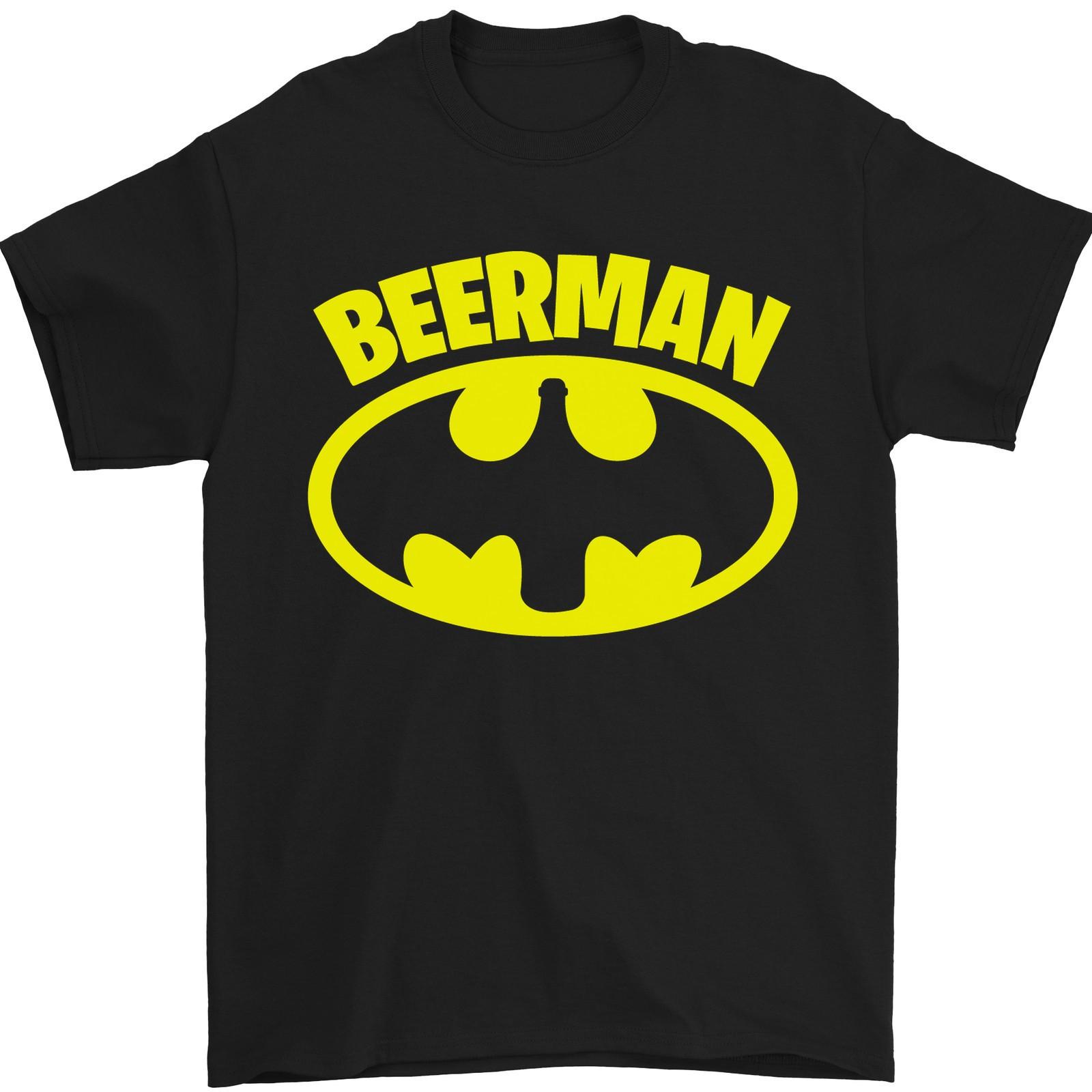 Fathers Day Beer Man Funny Alcohol Mens T-Shirt 100% Cotton S