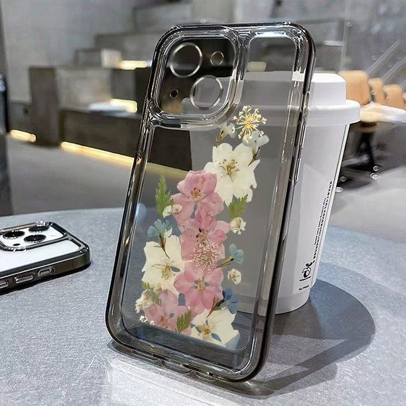 Dried Flowers for Iphone17promax Mobile Phone Case Apple 16/14pro Japan and South Korea 13/12/15 Foreign Trade 11XR