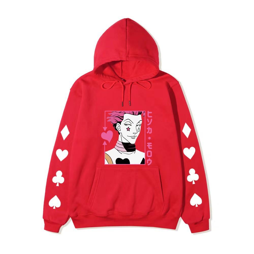 HUNTER X HUNTER Hisoka Print Fashion Sweatshirt Hip Hop Casual Unisex Autumn Winter Fleece Streetwear Tops