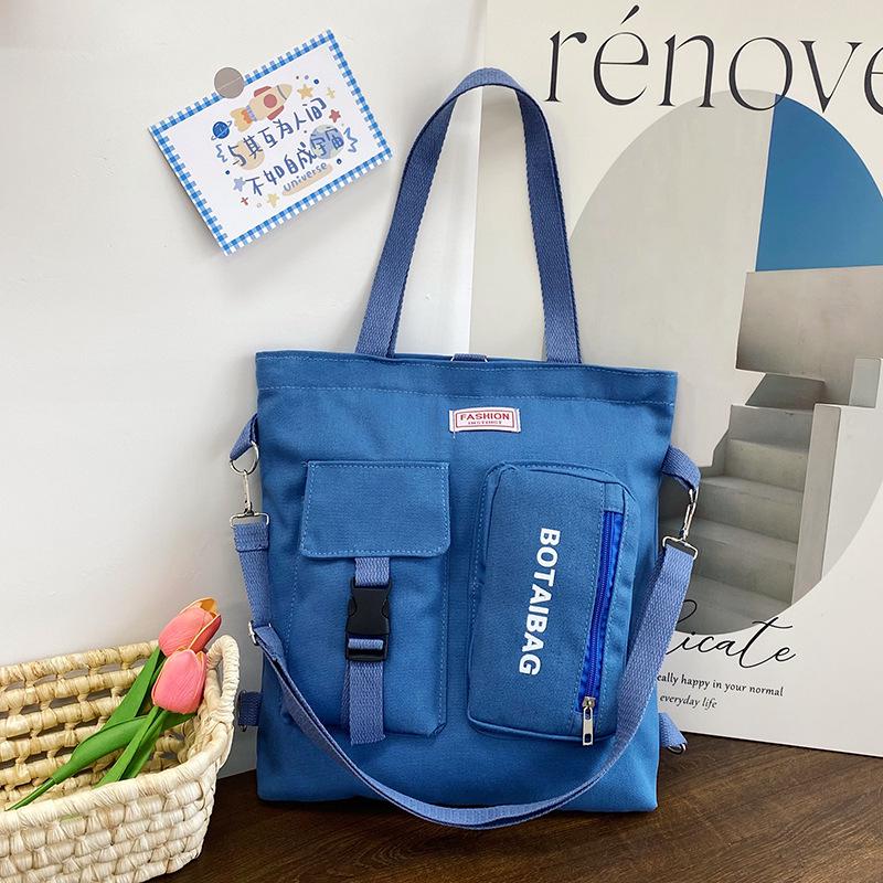 Wszechstronna damska torba płócienna - Plecak i torba o dużej pojemności dla studentek