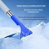 Two-in-One Car Snow Shovel & Ice Scraper with Long Handle for Winter