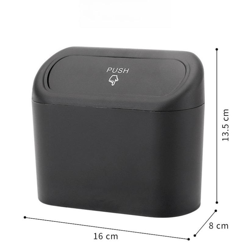 Lixeira de Carro com Tampa, Lixeira de Veículo Organizador Porta Lixo com Um Rolo de Sacos, Mini Lixeira de Armazenamento à Prova de Vazamentos para Carro, SUV, Escritório
