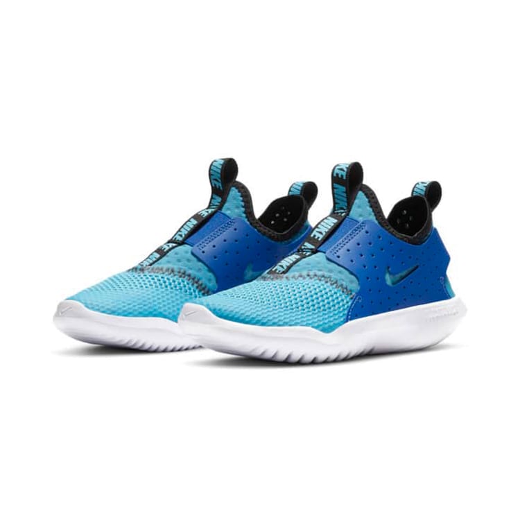 Nike Flex Runner Antislip Demping Lage top Kinder Loopschoenen Wit Blauw Kinderen Leeftijd 3 7 Jaar CV9327-400
