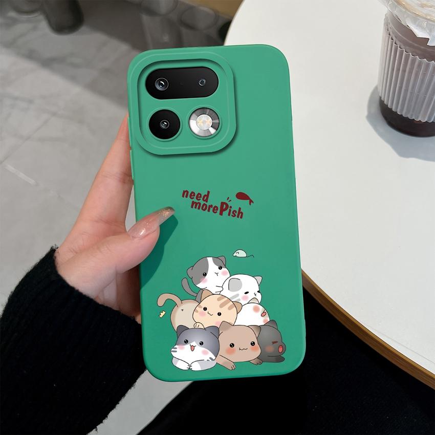 For Oppo Realme 16 14 15 Pro Plus C85 Pro P3 Lite Oppo Reno15 Pro A6X A95 A72 A73 A74 Phone Case Cute Cat Cartoon Lightweight Camera Protection Bumper