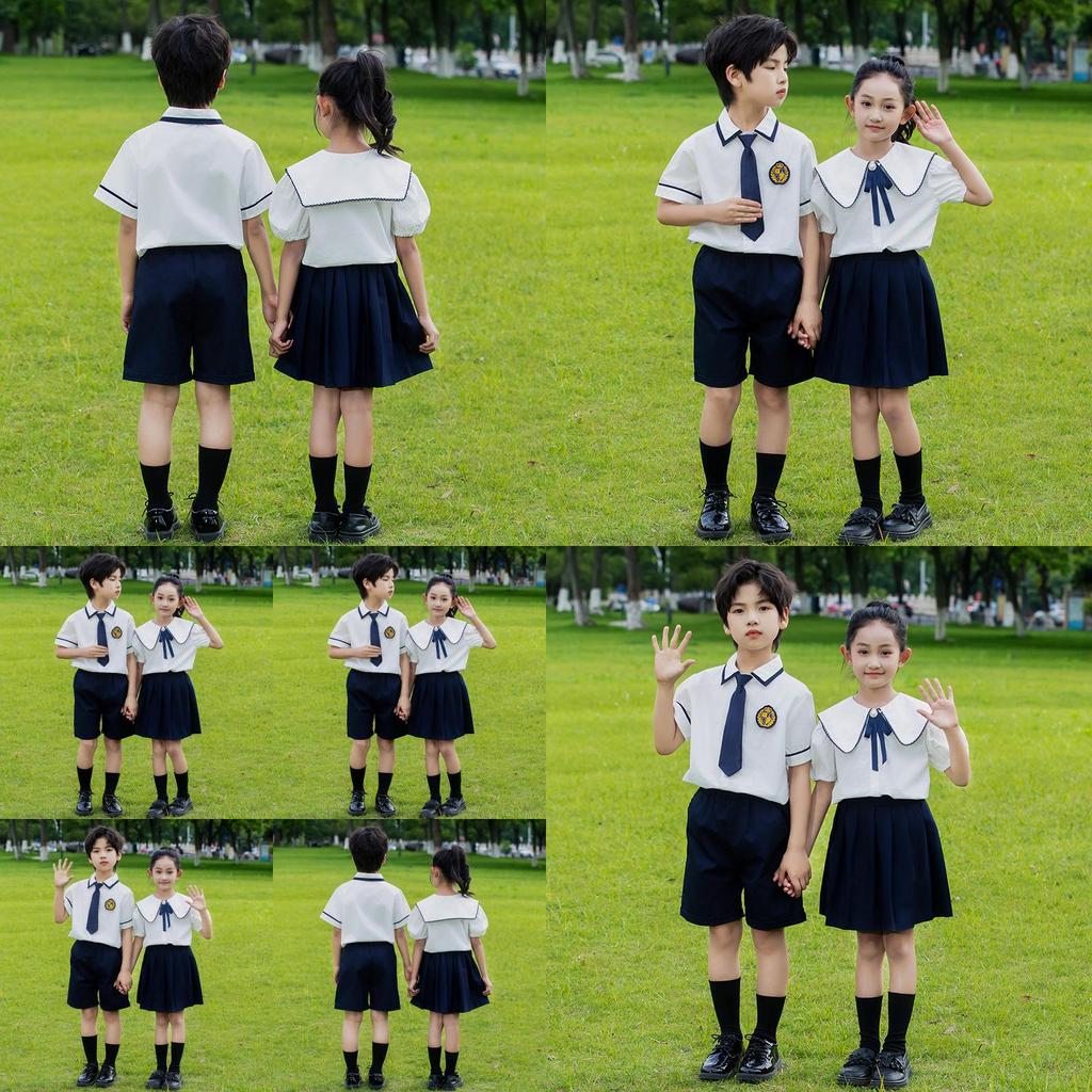 Soft Cotton Kindergarten Graduation Outfit For Boys And Girls Stylish Two-piece Set