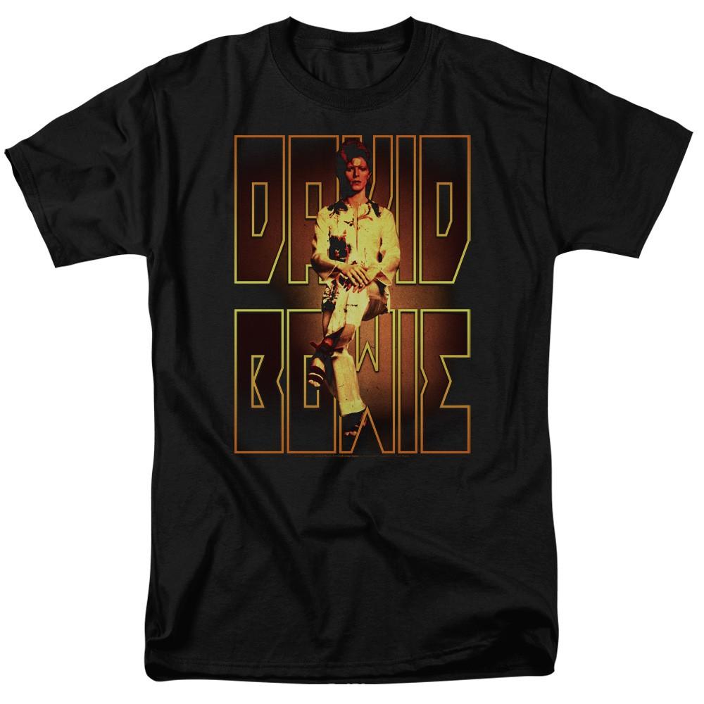 David Bowie Perched Licensed Adult T-Shirt S