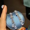 Huitan Bling Bling Long Tassels CZ Drop Earrings for Women Elegant Charms Wedding Party  Trendy Hot Sale Ear Accessories