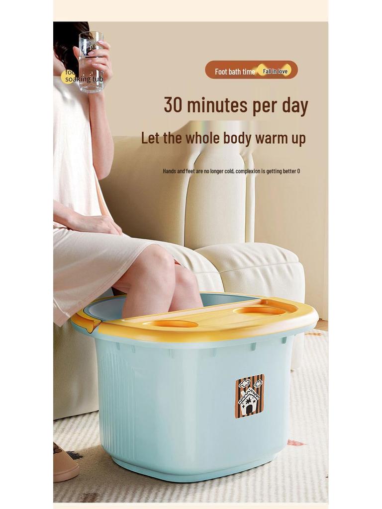 Thickened Heat-Preserving Foot Bath Basin for Home and Dorm Use