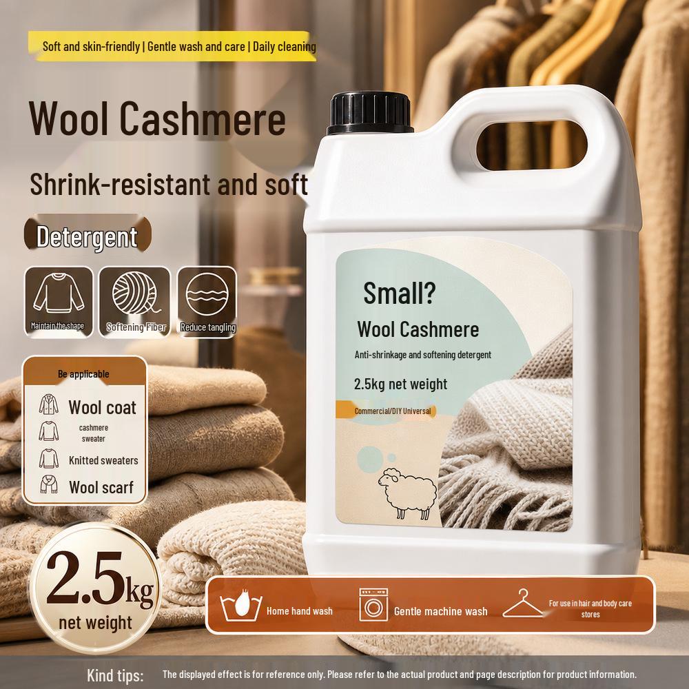 Wool & Cashmere Anti-Shrink Softening Detergent for Sweaters, Cardigans, and Scarves - Gentle Stain Care Liquid