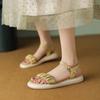 Summer Women's One-word Sandals Casual Non-slip Platform Sandals Buckle New Rear Empty Comfortable Soft-soled Women's Sandals