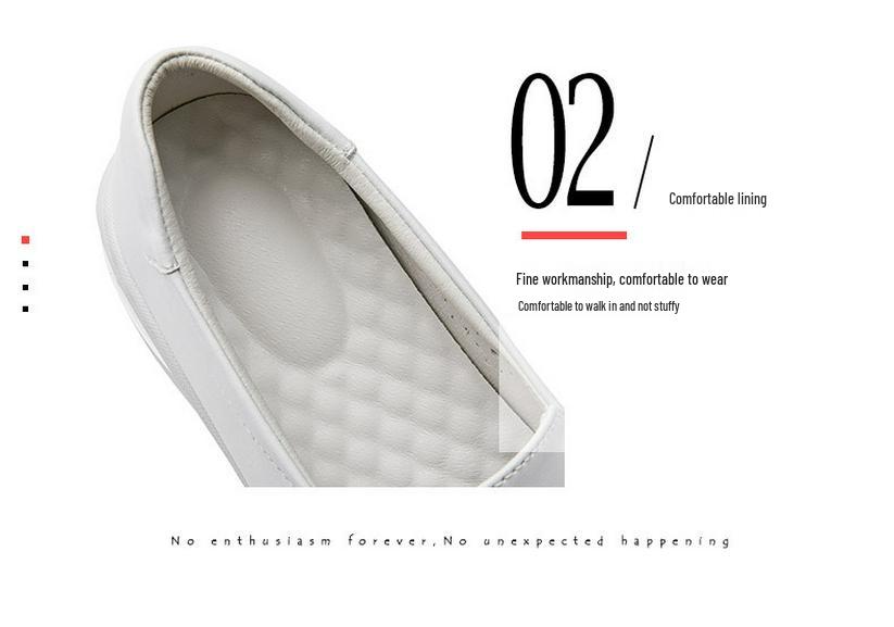 Bu Lan Ni Women's Genuine Leather Nurse Shoes – Breathable, Soft Sole, Non-Slip, Air Cushion, Comfortable for Medical Staff, Same Style as Hospital