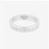 Maison Margiela Engraving NumbeRing Logo 4mm Silver Ring Sm1uq0119 P8863 101