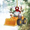Christmas Tree Pendant Hanging Decoration Gift Personalized Fire Truck Vehicle Truck Boat Excavator Pendant