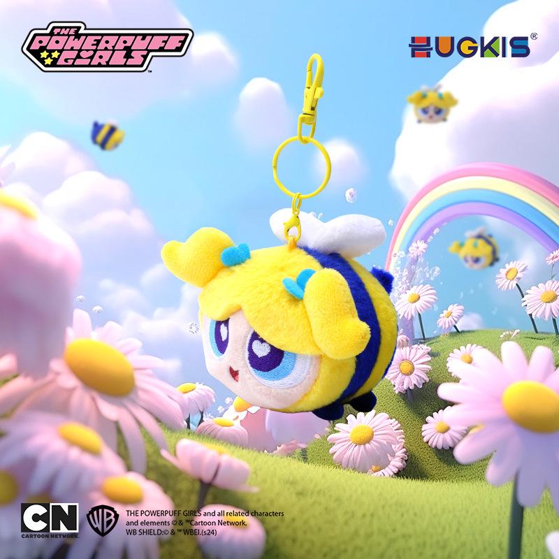 Powerpuff Girls Biene Plüsch Schlüsselanhänger Puppe mit niedlichen Flügeln