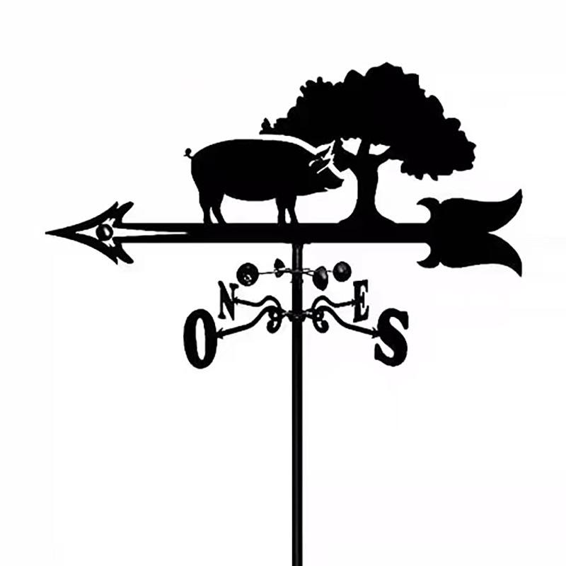 Wetterfahnen-Ornament aus Edelstahl für den Außenhof