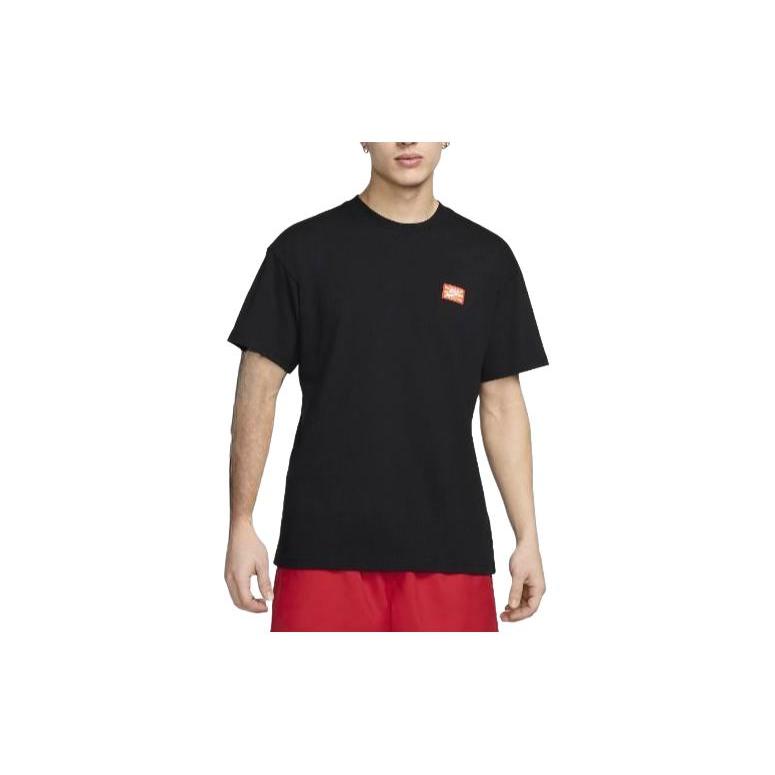 Nike T Shirts Men's Black Crew Neck Moderate Straight Fit FV3721-010