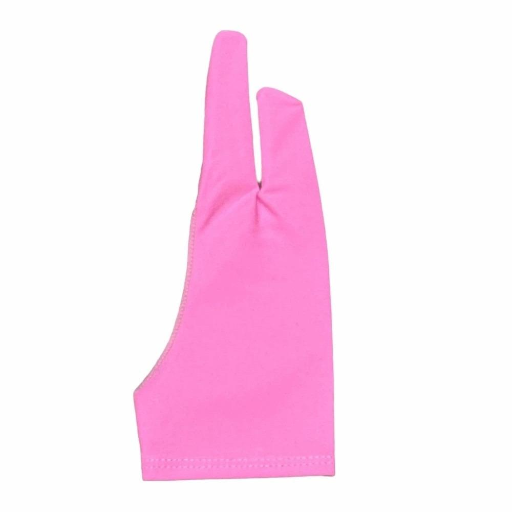 

Art Supplies Black Blue Grey Pink Tablet Drawing Glove Two Finger Glove Painting Glove Screen Glove S-pink 2 fingers