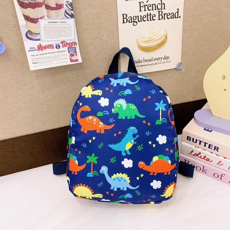 Dinosaur Kids Backpack With Cute Cartoon Design Lightweight Nylon For Use School