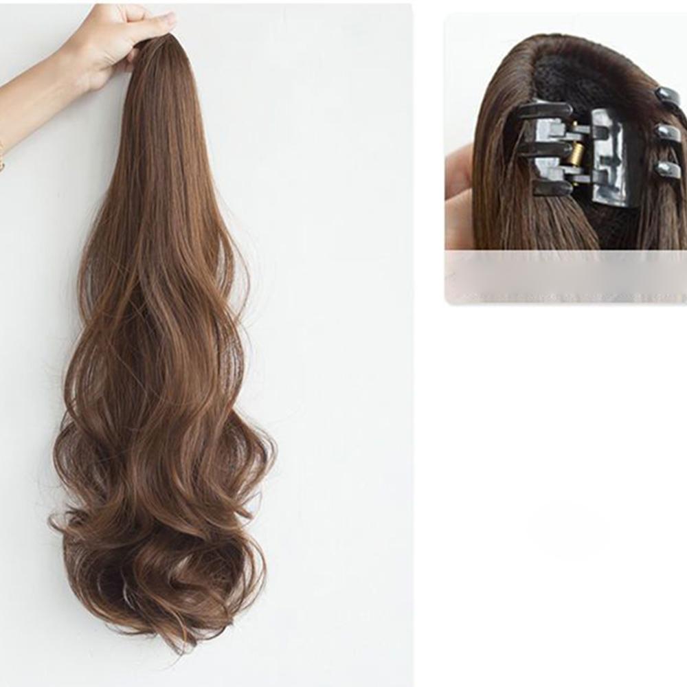 

Натуральный женский пушистый длинный вьющийся высокий хвостик парик с зажимом для волос Hottie Girls невидимые волны конский хвост наращивание