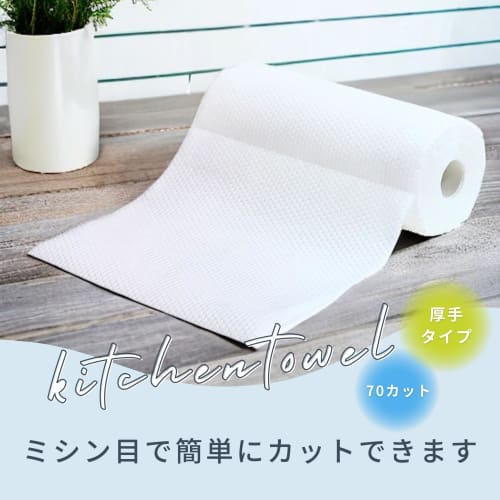 Dainichi Sangyo Washable Kitchen Towels, 70 Cuts, Approx. 24cm X 28cm, Absorbent, Thick, Embossed, Reusable