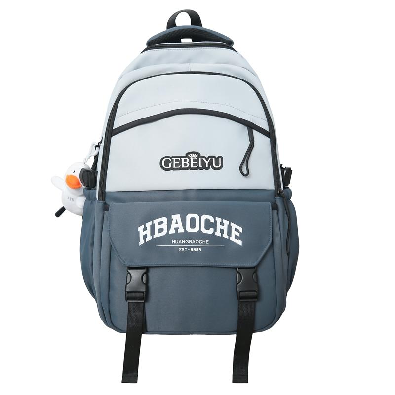 

Мужской рюкзак большой вместимости для учащихся средних школ 3-6 классов. Рюкзак для путешествий. синий/серый