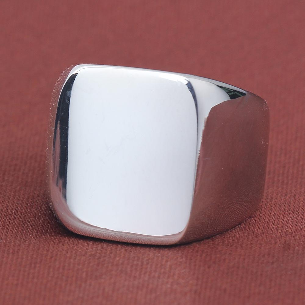 Lion Head Stainless Steel Ring: European & American Fashion, 18MM, Customizable Laser Engraving