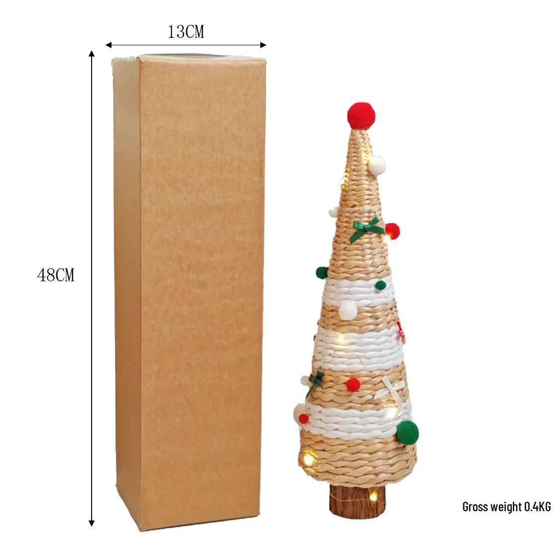 

Handmade 2025 DIY Christmas Tree Ornament Set - Creative Woven Holiday Decorations for a Festive Home Atmosphere