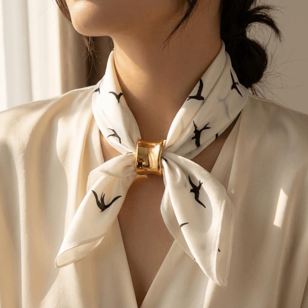 Multifunctional Bow Scarf Buckle Smooth Irregular Shawl Clasp Adjustable Clothes Corner Clip Party