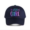 Glitter Gradient Birthday Girl Party Decor Baseball Cap Fashion Unisex Sunhat Womens Outdoor Sports