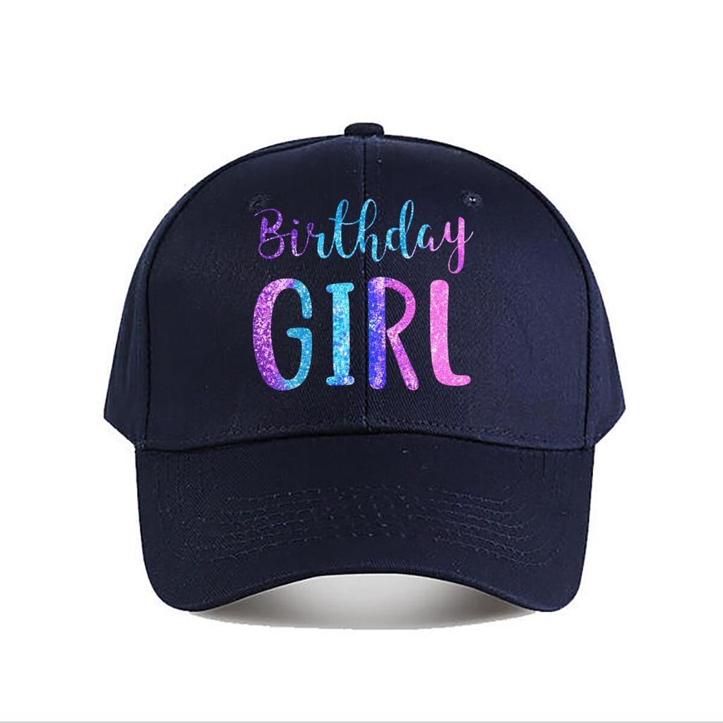 Glitter Gradient Birthday Girl Party Decor Baseball Cap Fashion Unisex Sunhat Womens Outdoor Sports