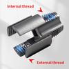 Integrated Internal & External Pipe Threading Tool, Rethreading Tool Kit, 2-in-1 Pipe Thread Cutter, Electric Drill Compatible Pvc Pipe Threader,