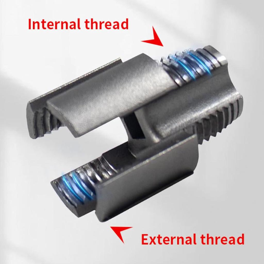 Integrated Internal & External Pipe Threading Tool, Rethreading Tool Kit, 2-in-1 Pipe Thread Cutter, Electric Drill Compatible Pvc Pipe Threader,