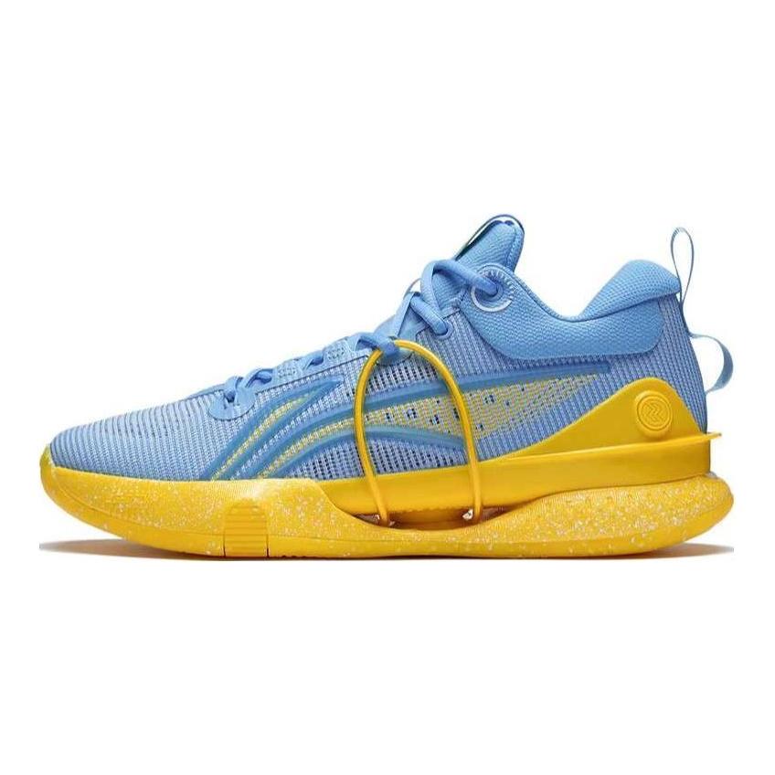 Li Ning Speed 8 Premium Cushioning Slip Resistant Abrasion Resistant Low top Basketball Shoes Men's Blue Yellow ABAS015-7