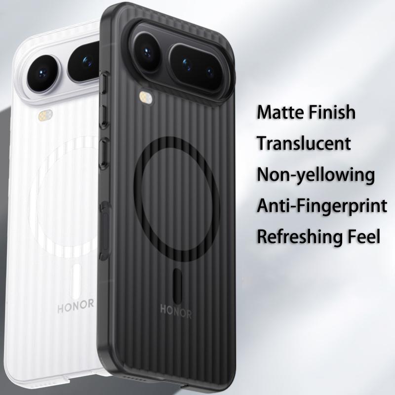 For Honor Magic 8 Pro Air Case Hard PC Matte Transparent Magnetic Anti-Fall Anti-slip Anti-Fingerprint Protective Back Cover She