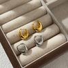 925 Silver Vintage Gold Round Earrings For Women Trendy Earring Jewelry Prevent Allergy Party Accessories Gift