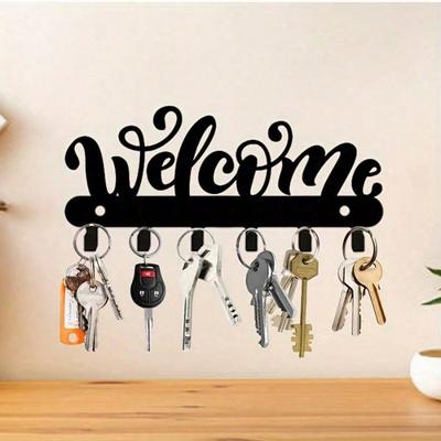 Metal Welcome Hook Key Hanger Modern Home Decor Waterproof Rustproof Durable Birthday Gift