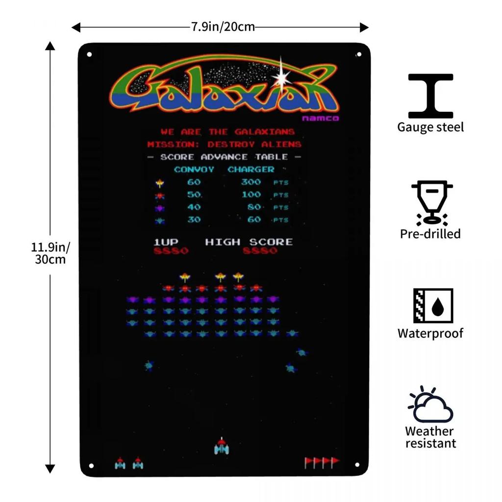 Vintage Donkey Kong Metal Tin Sign Rectangle Custom Arcade Video Games Signs Plaque Bar Cafe Restaurant Wall Decor Art